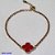 PULSEIRA NO BRUTO PRONTO PARA O BANHO -  PULSEIRA FEMININA CORRENTE ELLO PORTUGUÊS VAN CLEEF VERMELHA1 3MM  - TAMANHO 18CM - PESO 2.8GR  E FECHO LAGOSTA + EXTENSOR - BRU0013005A - Imagem 1