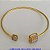 BRACELETE NO BRUTO PRONTO PARA O BANHO(CX115) -  PULSEIRA FEMININA -  TODO CRAVEJADO EM MICRO ZIRCONIA  - TAMANHO 18CM(AJUSTAVEL) - PESO 5.9GR   -BRU3760C - Imagem 1