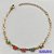 PULSEIRA NO BRUTO PRONTO PARA O BANHO - PULSEIRA COM BORBOLETAS COLORIDAS - TAMANHO 18CM - PESO 1,7GR - BRU8909 - Imagem 1