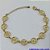 PULSEIRA NO BRUTO PRONTO PARA O BANHO - (E2905) PULSEIRA COM PINGENTES FÉ - TAMANHO 18CM  - PESO 3,9GR  COM EXTENSOR E FECHO LAGOSTA - BRU9019 - Imagem 1
