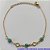 PULSEIRA NO BRUTO PRONTO PARA O BANHO(CX87) - PULSEIRA COM OLHOS GREGOS E CRISTAIS - TAMANHO 18CM - PESO 1.9GR - COM EXTENSOR E FECHO LAGOSTA BRU9042 - Imagem 1