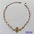 PULSEIRA NO BRUTO PRONTO PARA O BANHO -  PULSEIRA FEMININA COM 1 PINGENTE TIPO VAN CLEEF 14MM - TAMANHO 18CM COM EXTENSOR E FECHO LAGOSTA - PESO 3,1GR - BRU9119 - Imagem 1