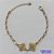 PULSEIRA NO BRUTO PRONTO PARA O BANHO -  PULSEIRA FEMININA COM 2 PINGENTES TIPO VAN CLEEF 14MM - TAMANHO 18CM COM EXTENSOR E FECHO LAGOSTA - PESO 3,4GR - BRU9120 - Imagem 1