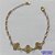 PULSEIRA NO BRUTO PRONTO PARA O BANHO -  PULSEIRA FEMININA COM 3 PINGENTES TIPO VAN CLEEF 14MM - TAMANHO 18CM COM EXTENSOR E FECHO LAGOSTA - PESO 3,6GR - BRU9121 - Imagem 1