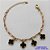 PULSEIRA NO BRUTO PRONTO PARA O BANHO -  PULSEIRA FEMININA COM 4 PINGENTES TIPO VAN CLEEF 11MM - TAMANHO 18CM COM EXTENSOR E FECHO LAGOSTA - PESO 4,8GR - BRU9135 - Imagem 1