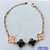 PULSEIRA NO BRUTO PRONTO PARA O BANHO -  PULSEIRA FEMININA COM 4 PINGENTES TIPO VAN CLEEF 15MM - TAMANHO 18CM COM EXTENSOR E FECHO LAGOSTA COMPOSIÇÃO: VIDRO / LATÃO - PESO 7,2GR - BRU9145 - Imagem 1
