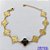PULSEIRA NO BRUTO PRONTO PARA O BANHO -  PULSEIRA FEMININA COM 9 PINGENTES TIPO VAN CLEEF 11MM - TAMANHO 18CM COM EXTENSOR E FECHO LAGOSTA COMPOSIÇÃO: LATÃO / VIDRO - PESO 6,6GR - BRU9148 - Imagem 1