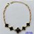 PULSEIRA NO BRUTO PRONTO PARA O BANHO -  PULSEIRA FEMININA COM 4 PINGENTES TIPO VAN CLEEF 11MM E 1 DE 15MM EM VIDRO - TAMANHO 18CM COM EXTENSOR E FECHO LAGOSTA COMPOSIÇÃO: LATÃO / VIDRO - PESO 6,3GR - BRU9152 - Imagem 1