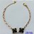 PULSEIRA NO BRUTO PRONTO PARA O BANHO -  PULSEIRA FEMININA COM 2 PINGENTES TIPO VAN CLEEF 15MM EM VIDRO - TAMANHO 18CM COM EXTENSOR E FECHO LAGOSTA COMPOSIÇÃO: LATÃO / VIDRO - PESO 5,2GR - BRU9153 - Imagem 1