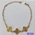 PULSEIRA NO BRUTO PRONTO PARA O BANHO -  PULSEIRA FEMININA COM 3 PINGENTES TIPO VAN CLEEF 15MM - TAMANHO 18CM COM EXTENSOR E FECHO LAGOSTA COMPOSIÇÃO: LATÃO - PESO 2,8GR - BRU9168 - Imagem 1