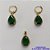 CONJUNTO NO BRUTO PRONTO PARA O BANHO "SEM CORRENTE" - PINGENTE BRINCO COM BASE ALTA FUSÃO CRAVEJADO COM ZIRCONIA 10X14MM VERDE ESCURA - PESO TOTAL 7,2GR - BRU9185 - Imagem 1