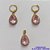 CONJUNTO NO BRUTO PRONTO PARA O BANHO "SEM CORRENTE" - PINGENTE BRINCO COM BASE ALTA FUSÃO CRAVEJADO COM ZIRCONIA 10X14MM ROSA - PESO TOTAL 7,2GR - BRU9186 - Imagem 1