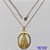 GARGANTILHA NO BRUTO PRONTO PARA O BANHO - (583) CORRENTE CADEADO DE 45CM COM EXTENSOR E FECHO LAGOSTA - COM PINGENTE OVAL MEDALHA NOSSA SRA APARECIDA 29MM - 3,1GR  - BRU9238 - Imagem 1