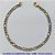 PULSEIRA MASCULINA NO BRUTO PRONTO PARA O BANHO - COM CORRENTE 3X1 ELLO BATIDO DIAMANTADA (M3118) - COMPRIMENTO: 19CM - LARGURA 4,2MM - FECHO LAGOSTA - PESO 4,4GR - COMPOSIÇÃO: 100% LATÃO - BRU9261 - Imagem 1