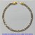 PULSEIRA MASCULINA NO BRUTO PRONTO PARA O BANHO - COM CORRENTE 3X1 ELLO BATIDO DIAMANTADA (M3118) - COMPRIMENTO: 19CM - LARGURA 4,2MM - FECHO GAVETA - PESO 4,7GR - COMPOSIÇÃO: 100% LATÃO - BRU9262 - Imagem 1