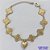 PULSEIRA NO BRUTO PRONTO PARA O BANHO - PULSEIRA FEMININA COM 8 PINGENTES TIPO VAN CLEEF 15MM - COM CORAÇÃO PALAVRA LOVE 13MM - TAMANHO 18CM COM EXTENSOR E FECHO LAGOSTA - PESO 6GR - BRU9270 - Imagem 1