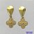 BRINCO NO BRUTO PRONTO PARA O BANHO - BRINCO COM BASE GOTA 16X10MM COM PINGENTE TIPO VAN CLEEF 15MM - COMPOSIÇÃO: 100% LATÃO - PESO 1,7GR - BRU9272 - Imagem 1