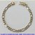 PULSEIRA MASCULINA NO BRUTO PRONTO PARA O BANHO - COM CORRENTE 3X1 ELLO BATIDO DIAMANTADA (M31158) - COMPRIMENTO: 20CM - LARGURA 6,4MM - ESPESSURA: 1,5MM - FECHO GAVETA COM TRAVA DUPLA - PESO 10,9GR - COMPOSIÇÃO: 100% LATÃO - BRU9281 - Imagem 1
