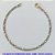 PULSEIRA MASCULINA NO BRUTO PRONTO PARA O BANHO - PULSEIRA 3X1 ELLO BATIDO DIAMANTADA (M3188) - COMPRIMENTO: 20CM - LARGURA 3,2MM - ESPESSURA: 0,8MM - FECHO LAGOSTA - PESO 2,9GR - COMPOSIÇÃO: 100% LATÃO - BRU9289 - Imagem 1