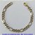 PULSEIRA MASCULINA NO BRUTO PRONTO PARA O BANHO - PULSEIRA 3X1 ELLO BATIDO DIAMANTADA (M31188) - COMPRIMENTO: 18CM - LARGURA 7MM - ESPESSURA: 1,8MM - FECHO LAGOSTA - PESO 12,2GR - COMPOSIÇÃO: 100% LATÃO - BRU9290 - Imagem 1