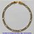 PULSEIRA MASCULINA NO BRUTO PRONTO PARA O BANHO - PULSEIRA 3X1 ELLO BATIDO DIAMANTADA (M31128) - COMPRIMENTO: 20CM - LARGURA 5MM - ESPESSURA: 1,2MM - FECHO GAVETA - PESO 6,2GR - COMPOSIÇÃO: 100% LATÃO - BRU9317 - Imagem 1