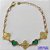 PULSEIRA NO BRUTO PRONTO PARA O BANHO - PULSEIRA TIPO VAN CLEEF COM 3 PINGENTES 15MM E 2 FORMATO CORAÇÃO EM VIDRO VERDE - TAMANHO 18CM COM FECHO LAGOSTA + EXTENSOR - PESO 4,9GR - BRU9341 - Imagem 1