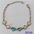 PULSEIRA NO BRUTO PRONTO PARA O BANHO - PULSEIRA TIPO VAN CLEEF COM 6 PINGENTES 11MM - TAMANHO 18CM COM FECHO LAGOSTA + EXTENSOR - PESO 5,3GR - COMPOSIÇÃO: LATÃO / VIDRO - BRU9350 - Imagem 1