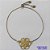PULSEIRA GRAVATINHA  NO BRUTO PRONTO PARA O BANHO - PULSEIRA AJUSTÁVEL COM PINGENTE FLOR MIRILIA VAZADA (E3155) - TAMANHO: 20MM - PESO 2GR - BRU9353 - Imagem 1