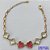 PULSEIRA NO BRUTO PRONTO PARA O BANHO - PULSEIRA TIPO VAN CLEEF COM 6 PINGENTES 11MM EM VIDRO CRISTAL E VERMELHO - TAMANHO 18CM COM FECHO LAGOSTA + EXTENSOR - PESO 6GR - BRU9375 - Imagem 1