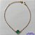 PULSEIRA NO BRUTO PRONTO PARA O BANHO - PULSEIRA TIPO VAN CLEEF EM VIDRO VERDE COM 1 PINGENTE 11MM  - PULSEIRA COM 18CM + EXTENSOR - PESO TOTAL: 2,3GR - COMPOSIÇÃO: LATÃO / VIDRO BRU9399 - Imagem 1
