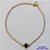 PULSEIRA NO BRUTO PRONTO PARA O BANHO - PULSEIRA TIPO VAN CLEEF COM 1 PINGENTE EM VIDRO DE 9MM - PULSEIRA COM 18CM + EXTENSOR - PESO TOTAL: 1,9GR - COMPOSIÇÃO: LATÃO / VIDRO - BRU9407 - Imagem 1