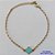 PULSEIRA NO BRUTO PRONTO PARA O BANHO - PULSEIRA TIPO VAN CLEEF COM PINGENTE 11MM AZUL (ESMALTADO) TAMANHO: 18CM COM FECHO LAGOSTA - PESO 1,9GR -  BRU9411 - Imagem 1