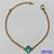 PULSEIRA NO BRUTO PRONTO PARA O BANHO - PULSEIRA TIPO VAN CLEEF 11MM EM VIDRO AZUL - PULSEIRA COM 18CM + EXTENSOR - PESO TOTAL: 2,8GR - COMPOSIÇÃO: LATÃO / VIDRO BRU9452 - Imagem 1