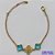 PULSEIRA NO BRUTO PRONTO PARA O BANHO - PULSEIRA TIPO VAN CLEEF COM 2 PINGENTES 11MM EM VIDRO AZUL E 1 PINGENTE 15MM EM LATÃO - PULSEIRA COM 18CM + EXTENSOR - PESO TOTAL: 3,7GR - COMPOSIÇÃO: LATÃO / VIDRO BRU9454 - Imagem 1
