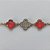 PULSEIRA NO BRUTO PRONTO PARA O BANHO(CX87)- PULSEIRA VAN CLEEF  2 PINGENTES 11MM EM VIDRO VERMELHO E 1 PINGENTE 13MM CRAVEJADO COM MICRO ZIRCÔNIAS - TAMANHO 18CM COM FECHO LAGOSTA + EXTENSOR - PESO 4,4GR - COMPOSIÇÃO: LATÃO / VIDRO / ZIRCÔNIA- BRU9512 - Imagem 2