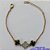 PULSEIRA NO BRUTO PRONTO PARA O BANHO - PULSEIRA TIPO VAN CLEEF COM 2 PINGENTES 11MM EM VIDRO PRETO E 1 PINGENTE 13MM CRAVEJADO COM MICRO ZIRCÔNIAS - TAMANHO 18CM COM FECHO LAGOSTA + EXTENSOR - PESO 4,4GR - COMPOSIÇÃO: LATÃO / VIDRO / ZIRCÔNIA- BRU9514 - Imagem 1