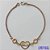 PULSEIRA NO BRUTO PRONTO PARA O BANHO - PULSEIRA COM PINGENTE CORAÇÃO VAZADO COM PALAVRA LOVE  - TAMANHO: 18CM COM FECHO LAGOSTA - PESO 2,2GR - BRU9538 - Imagem 1