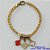 PULSEIRA NO BRUTO PRONTA PARA O BANHO - PULSEIRA EM LATÃO COM PINGENTES TIPO VAN CLEEF - COMPRIMENTO: 17CM - ESPESSURA 4MM - FECHO LAGOSTA - PESO 12,1GR - COMPOSIÇÃO: LATÃO / VIDRO / ZIRCÔNIA- BRU9569 - Imagem 1