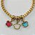 PULSEIRA NO BRUTO PRONTA PARA O BANHO - PULSEIRA EM LATÃO COM PINGENTES TIPO VAN CLEEF - COMPRIMENTO: 17CM - ESPESSURA 4MM - FECHO LAGOSTA - PESO 11,6GR - COMPOSIÇÃO: LATÃO / VIDRO / MADRE PÉROLA - BRU9571 - Imagem 2