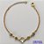 PULSEIRA NO BRUTO PRONTA PARA O BANHO - PULSEIRA TIPO VAN CLEEF COM BOLINHAS VAZADAS - COMPRIMENTO: 17CM - FECHO LAGOSTA + EXTENSOR - PESO 3,1GR - COMPOSIÇÃO: LATÃO / VIDRO - BRU9574 - Imagem 1