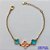 PULSEIRA NO BRUTO PRONTA PARA O BANHO - PULSEIRA TIPO VAN CLEEF COM 3 PINGENTES - COMPRIMENTO: 17CM - FECHO LAGOSTA + EXTENSOR - PESO 4,7GR - COMPOSIÇÃO: LATÃO / VIDRO - BRU9593 - Imagem 1