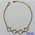 PULSEIRA NO BRUTO PRONTA PARA O BANHO - PULSEIRA TIPO VAN CLEEF COM 4 PINGENTES EM VIDRO - COMPRIMENTO: 17CM - FECHO LAGOSTA + EXTENSOR - PESO 4,4GR - COMPOSIÇÃO: LATÃO / VIDRO - BRU9597 - Imagem 1