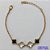 PULSEIRA NO BRUTO PRONTA PARA O BANHO - PULSEIRA TIPO VAN CLEEF COM 4 PINGENTES EM VIDRO - COMPRIMENTO: 17CM - FECHO LAGOSTA + EXTENSOR - PESO 4,3GR - COMPOSIÇÃO: LATÃO / VIDRO - BRU9599 - Imagem 1