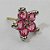 ACESSORIO BRINCO NO BRUTO PRONTO PARA O BANHO (CX38) - BRINCO DE PINO FORMATO FLOR CRAVEJADO EM ZIRCÔNIA ROSA (MAD)- TAMANHO 11MM - PESO TOTAL 1,6GR - BRU0001523 - Imagem 2