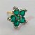 ACESSORIO BRINCO NO BRUTO PRONTO PARA O BANHO - BRINCO DE PINO FORMATO FLOR CRAVEJADO EM ZIRCÔNIA VERDE - TAMANHO 11MM - PESO TOTAL 1,6GR - BRU0001526 - Imagem 2