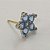ACESSORIO BRINCO NO BRUTO PRONTO PARA O BANHO (CX39) - BRINCO DE PINO FORMATO FLOR CRAVEJADO EM ZIRCÔNIA AZUL CLARO - TAMANHO 11MM (MAD)- PESO TOTAL 1,6GR - BRU0001528 - Imagem 2
