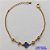 PULSEIRA NO BRUTO PRONTA PARA O BANHO - PULSEIRA TIPO VAN CLEEF COM BOLINHAS VAZADAS E PINGENTE AZUL - COMPRIMENTO: 17CM - FECHO LAGOSTA + EXTENSOR - PESO 3,4GR - COMPOSIÇÃO: LATÃO / RESINA - BRU9657 - Imagem 1