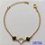 PULSEIRA NO BRUTO PRONTA PARA O BANHO - PULSEIRA TIPO VAN CLEEF COM 3 PINGENTES EM VIDRO - COMPRIMENTO: 17CM - FECHO LAGOSTA + EXTENSOR - PESO 3,8GR - COMPOSIÇÃO: LATÃO / VIDRO - BRU9658 - Imagem 1