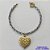 PULSEIRA NO BRUTO PRONTA PARA O BANHO - PULSEIRA EM ALUMÍNIO COM PINGENTE CORAÇÃO DUPLO VAZADO 23MM EM LATÃO (156) - COMPRIMENTO: 18CM + EXTENSOR - FECHO BÓIA EM LATÃO - PESO 6,8GR - COMPOSIÇÃO: LATÃO / ALUMÍNIO - BRU9681 - Imagem 1