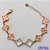 PULSEIRA NO BRUTO PRONTO PARA O BANHO - PULSEIRA COM 8 PINGENTES TIPO VAN CLEEF 15MM - TAMANHO 18CM COM EXTENSOR E FECHO LAGOSTA - COMPOSIÇÃO: LATÃO / VIDRO - PESO 11GR - BRU9699 - Imagem 1